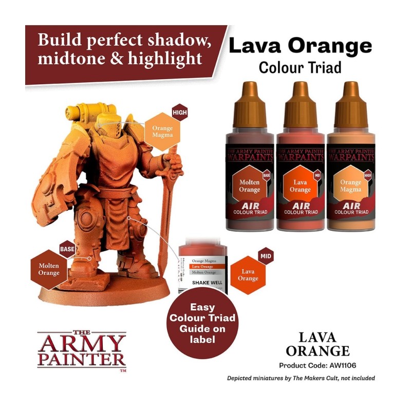 Pintura aerógrafo Warpaints Air – Lava Orange - The Army Painter