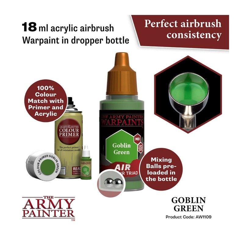 Pintura aerógrafo Warpaints Air – Goblin Green - The Army Painter