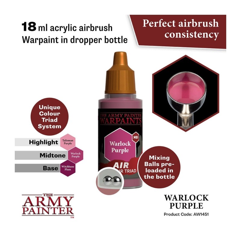Pintura aerógrafo Warpaints Air – Warlock Purple - The Army Painter