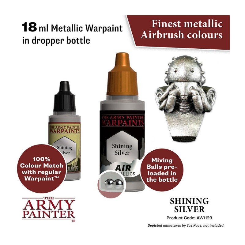 Pintura aerógrafo Warpaints Air – Shining Silver - The Army Painter