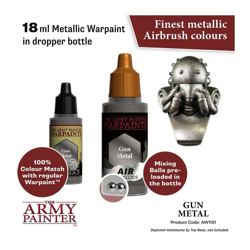 Pintura aerógrafo Warpaints Air – Gun Metal - The Army Painter