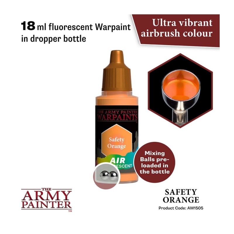 Pintura aerógrafo Warpaints Air – Safety Orange - The Army Painter