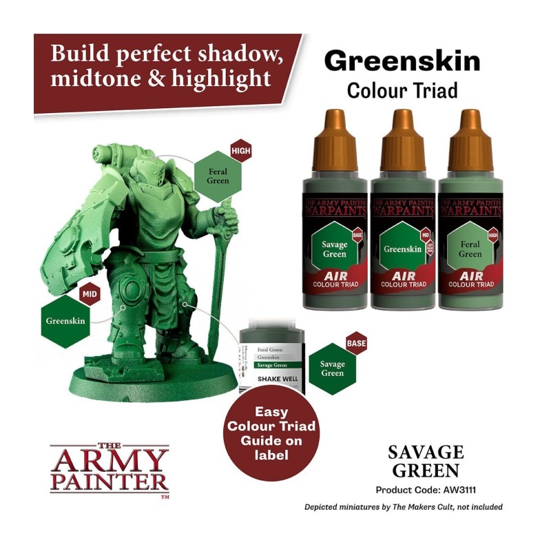Pintura aerógrafo Warpaints Air – Savage Green - The Army Painter