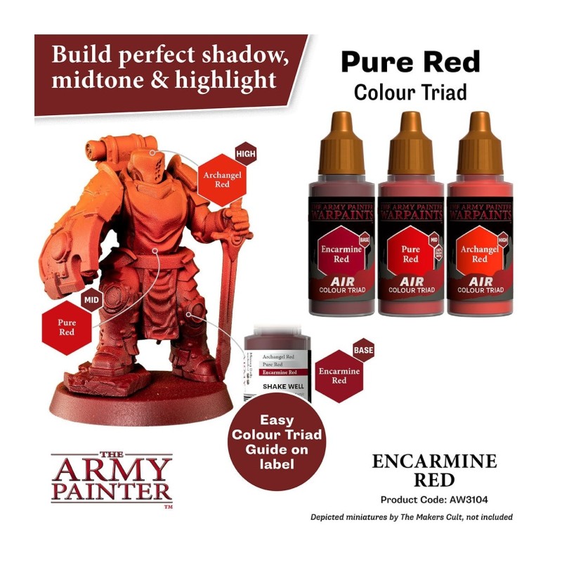 Pintura aerógrafo Warpaints Air – Encarmine Red - The Army Painter