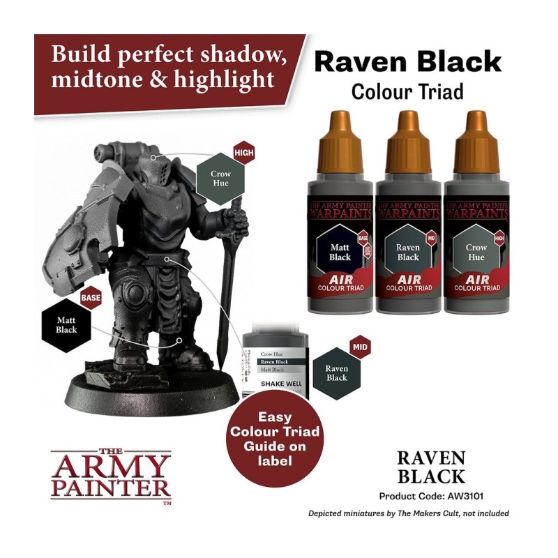 Pintura aerógrafo Warpaints Air – Raven Black - The Army Painter