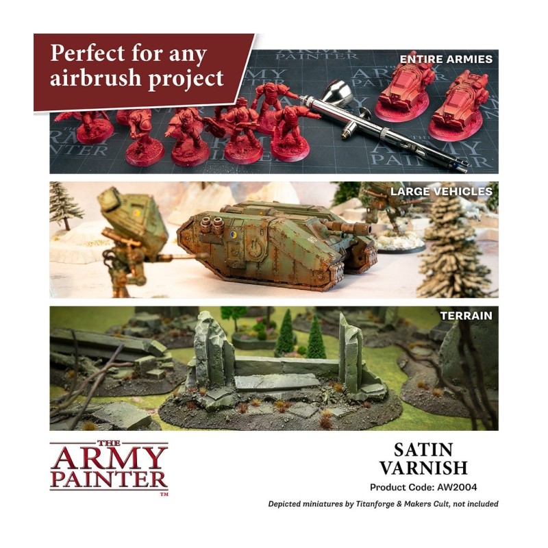 Pintura aerógrafo Warpaints Air – Aegis Suit Satin Varnish, 100 ml - The Army Painter