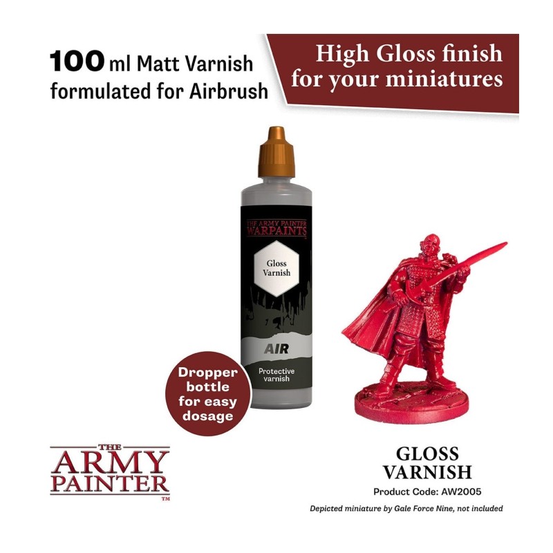 Pintura aerógrafo Warpaints Air – Gloss Varnish, 100 ml - The Army Painter