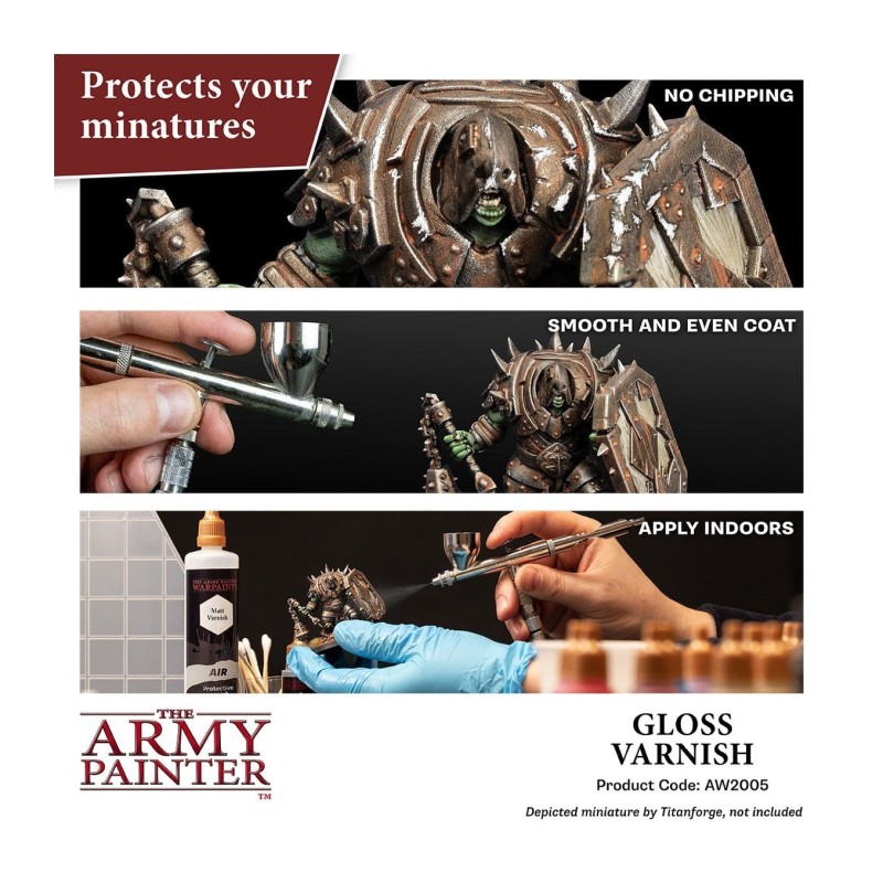 Pintura aerógrafo Warpaints Air – Gloss Varnish, 100 ml - The Army Painter