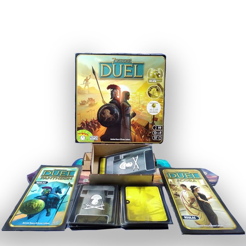Inserto compatible con 7 WONDERS DUEL (Base + Expansión Ágora + Expansión Pantheon) (Desarmado)