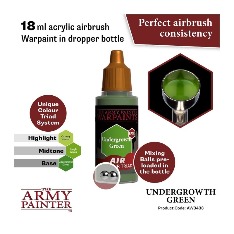Pintura aerógrafo Warpaints Air – Undergrowth Green - The Army Painter