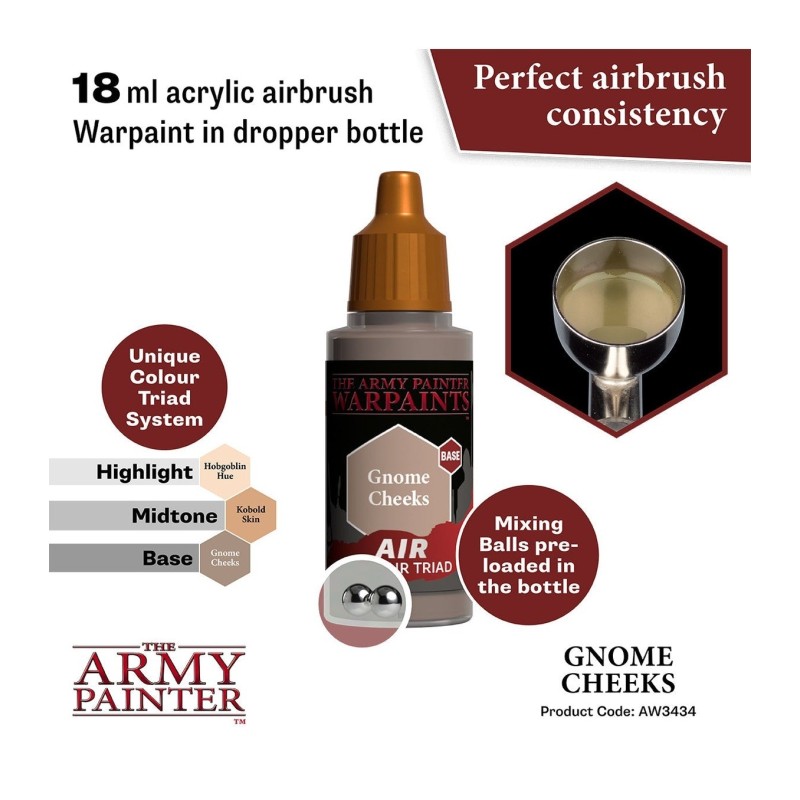 Pintura aerógrafo Warpaints Air – Gnome Cheeks - The Army Painter