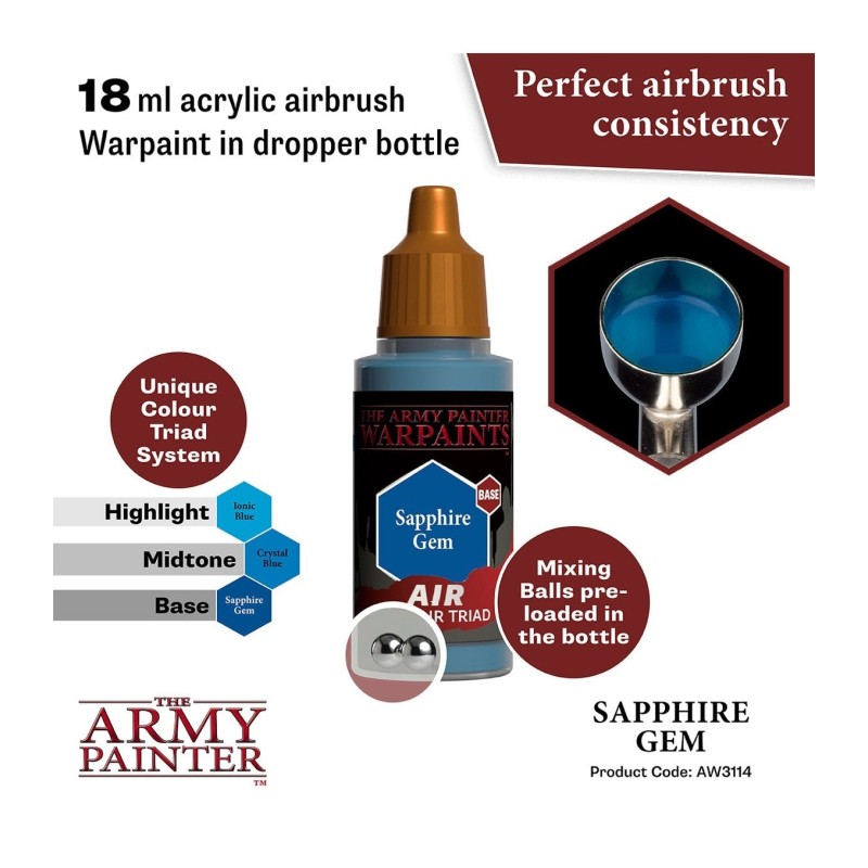 Pintura aerógrafo Warpaints Air – Sapphire Gem - The Army Painter