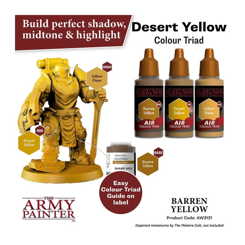 Pintura aerógrafo Warpaints Air – Barren Yellow - The Army Painter