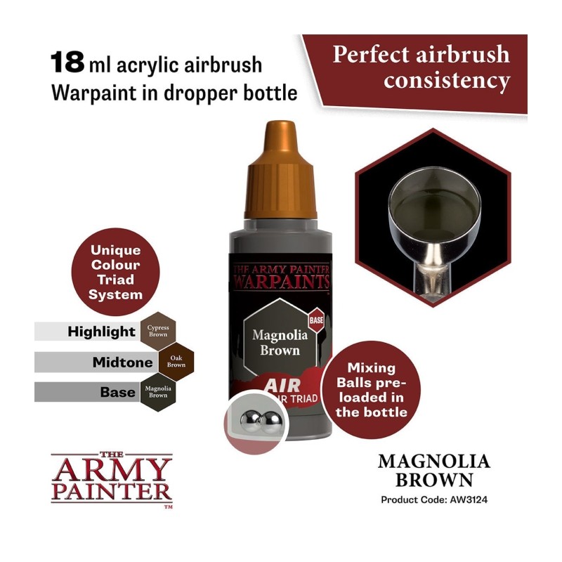 Pintura aerógrafo Warpaints Air – Magnolia Brown - The Army Painter