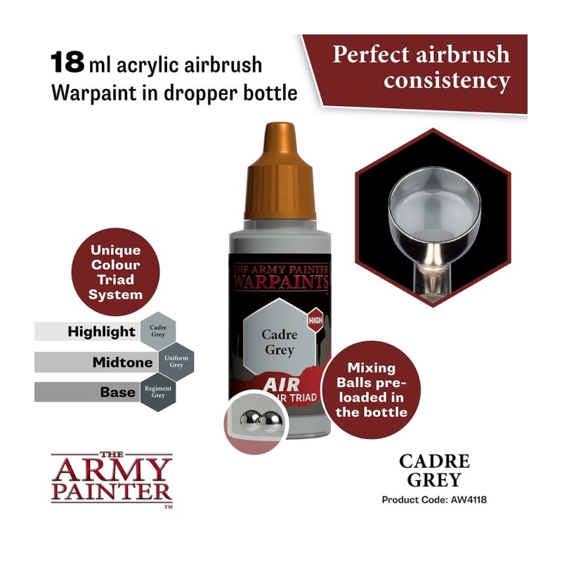 Pintura aerógrafo Warpaints Air – Cadre Grey - The Army Painter