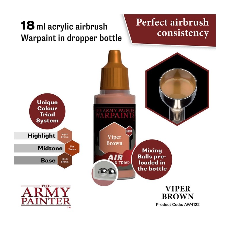 Pintura aerógrafo Warpaints Air – Viper Brown - The Army Painter