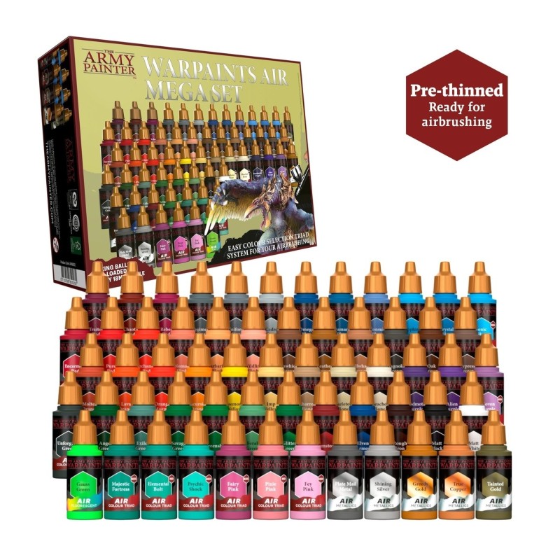 Pintura aerógrafo Warpaints Air – Mega Set - The Army Painter