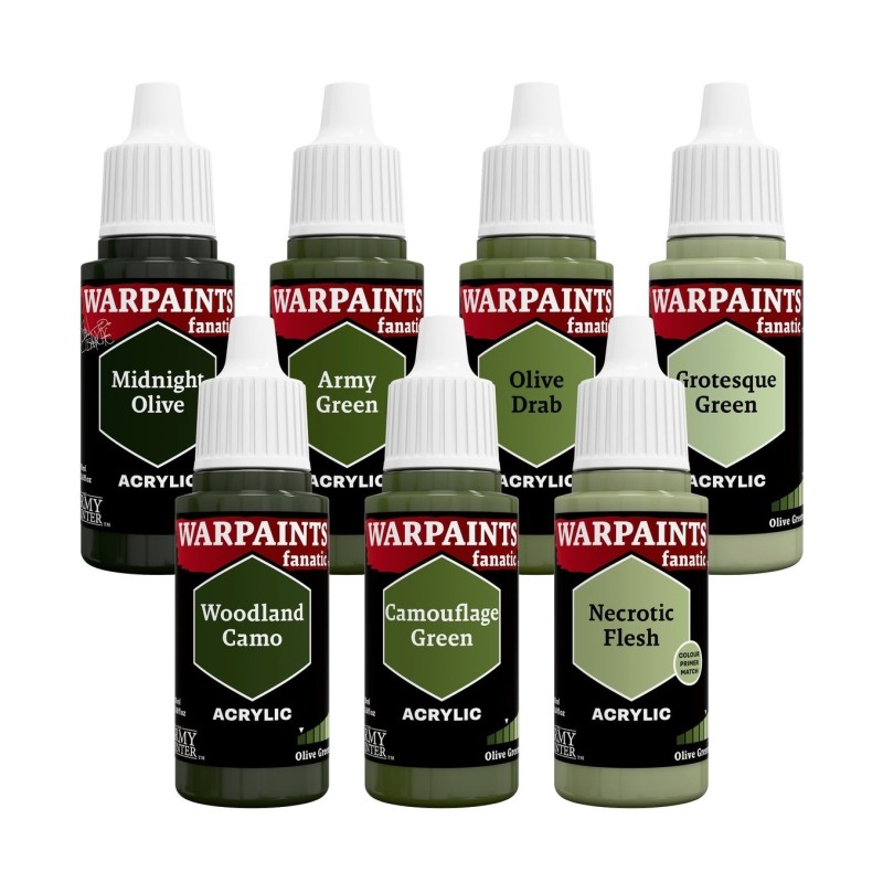 Pintura Warpaints – Flexible Triad PLUS+: Olive Greens - The Army Painter