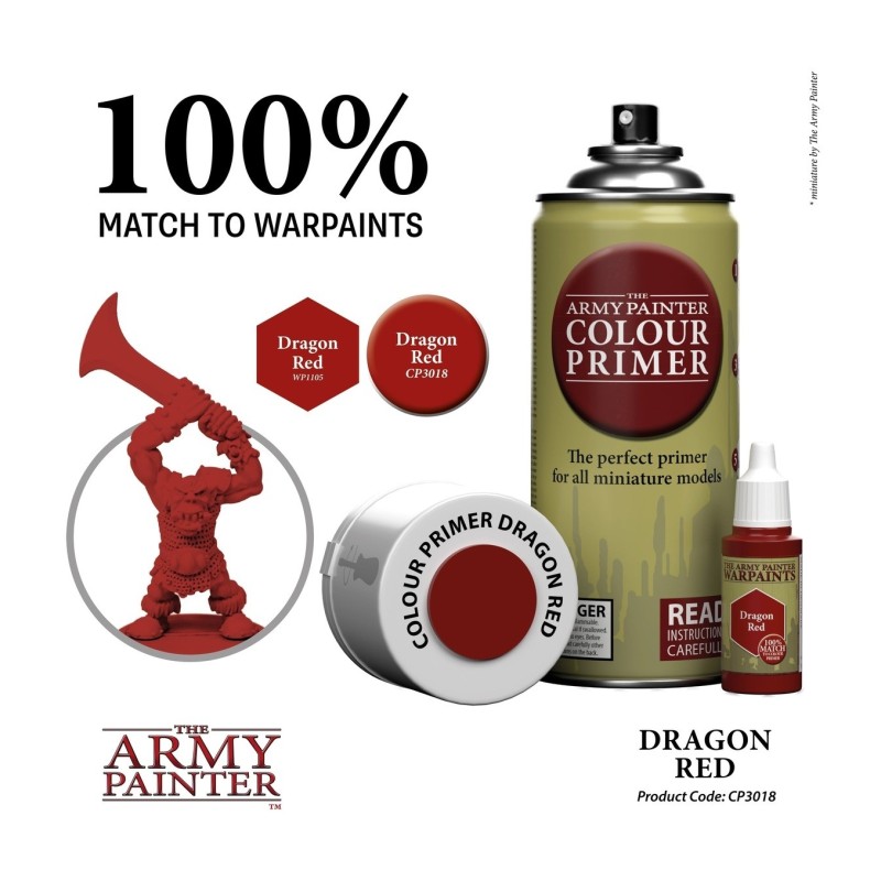 Imprimación Colour Primer – Dragon Red - The Army Painter