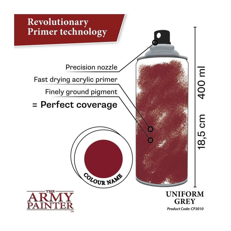 Imprimación Colour Primer – Uniform Grey - The Army Painter