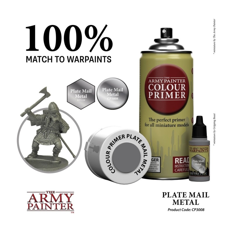 Imprimación Colour Primer – Plate Mail Metal - The Army Painter