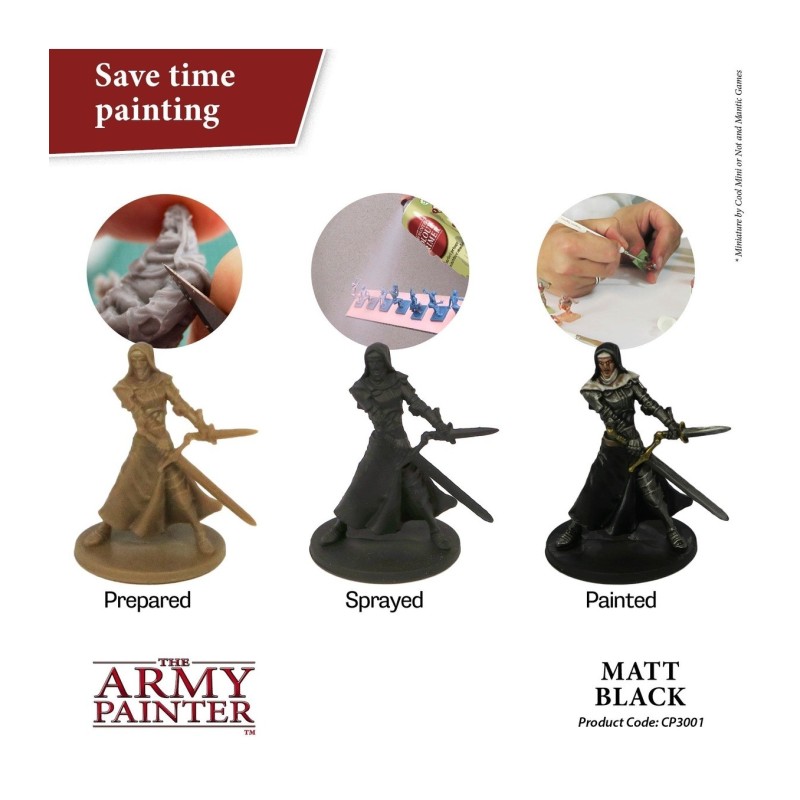 Imprimación Colour Primer – Base Primer - Matt Black - The Army Painter