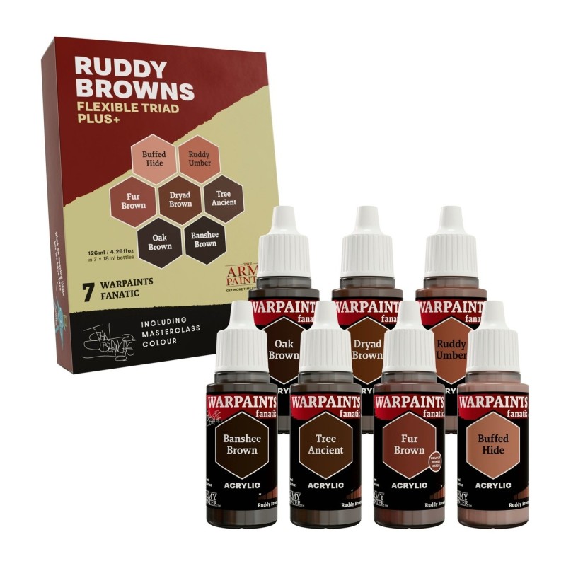 Pintura Warpaints – Flexible Triad PLUS+: Ruddy Browns - The Army Painter