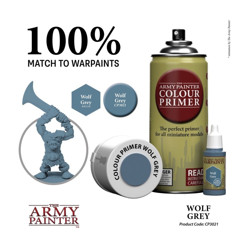 Imprimación Colour Primer – Wolf Grey - The Army Painter