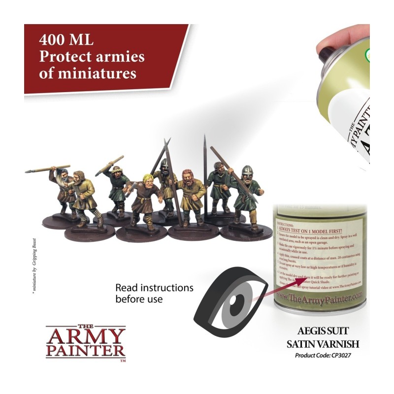 Imprimación Colour Primer – Base Primer - Aegis Suit, Satin Varnish - The Army Painter