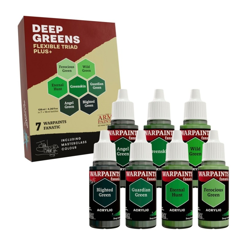 Pintura Warpaints – Flexible Triad PLUS+: Deep Greens - The Army Painter