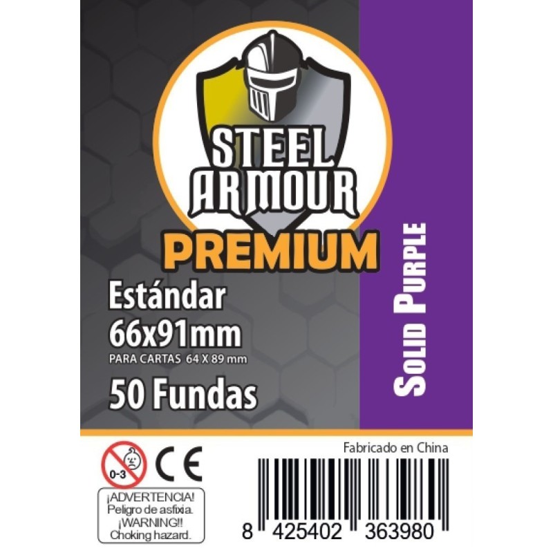 50 Fundas opacas - reverso morado (66x91mm)