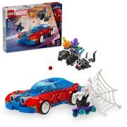 LEGO-76279 Coche de Carreras de Spider-Man y Duende Verde Venomizado