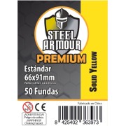 50 Fundas opacas - reverso amarillo (66x91mm)