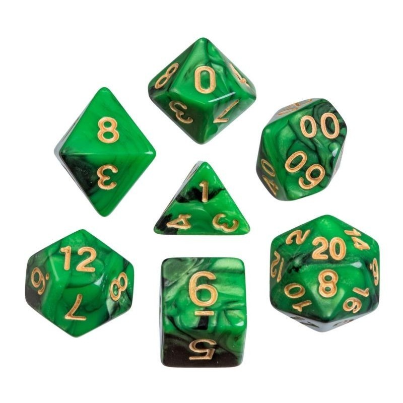 Set dados (7) Oblivion verde