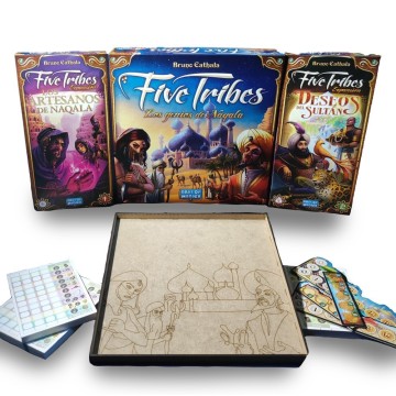 Inserto Compatible con FIVE TRIBES (Base + Expansiones 1 y 2)