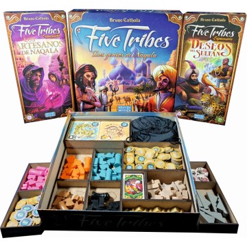 Inserto Compatible con FIVE TRIBES (Base + Expansiones 1 y 2)