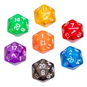 Bolsa dados transparentes 20 caras (50)