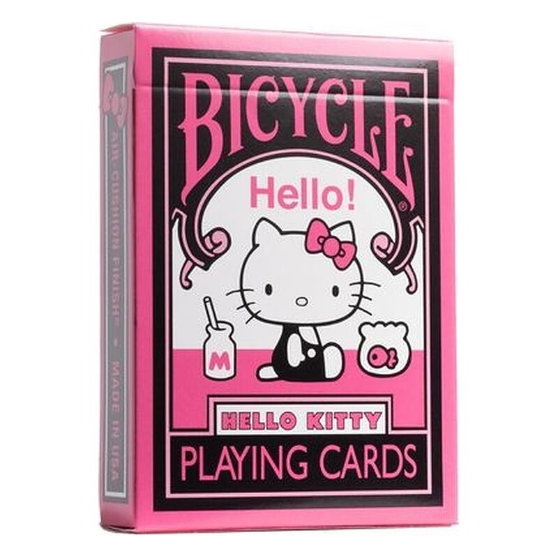 BICYCLE HELLO KITTY BLACK & PINK BARAJA POKER ULTIMATE