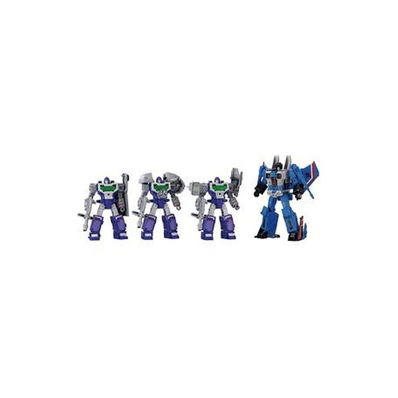 DECEPTICONS PART 1 PACK 4 FIGURAS 17 & 12,5 CM TRANSFORMERS DRAMATIC CAPTURE SERIES TAKARA TOMY