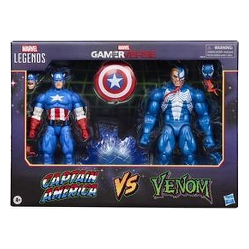 CAPTAIN AMERICA VS VENOM PACK 2 FIGURAS 15 CM GAMERVERSE MARVEL LEGENDS SERIES