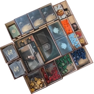 Inserto compatible con DUNE IMPERIUM (Base + Expansión “El Auge de IX” + Expansión “Immortality”)