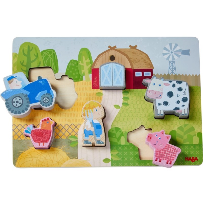 Puzzle de madera En la granja