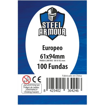 100 Fundas tamaño Europeo (61x94mm)