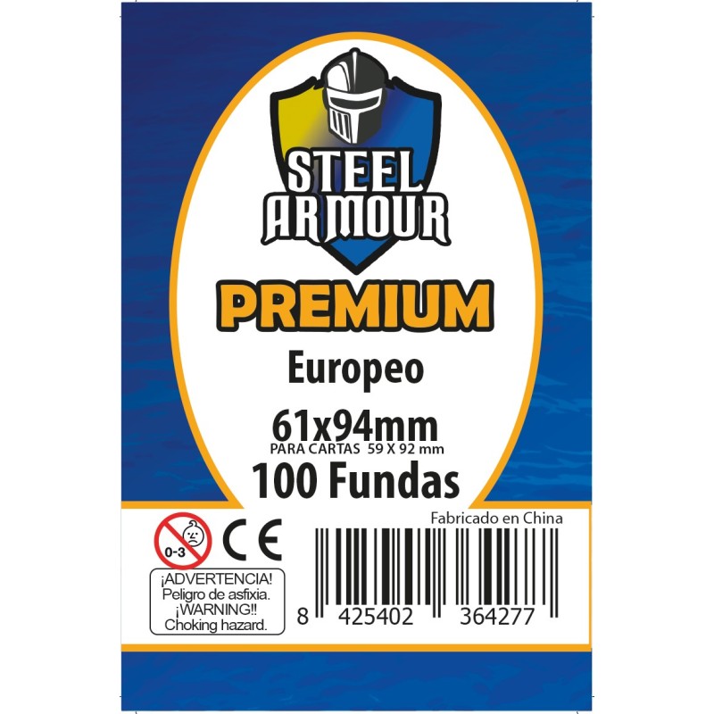 100 Fundas tamaño Europeo Premium (61x94mm)