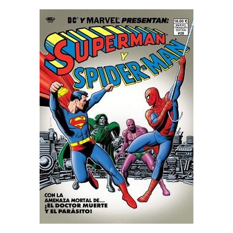 SUPERMAN Y SPIDERMAN. PORTADA DE BRIAN BOLLAND DC-MARVEL TREASURY EDITION.