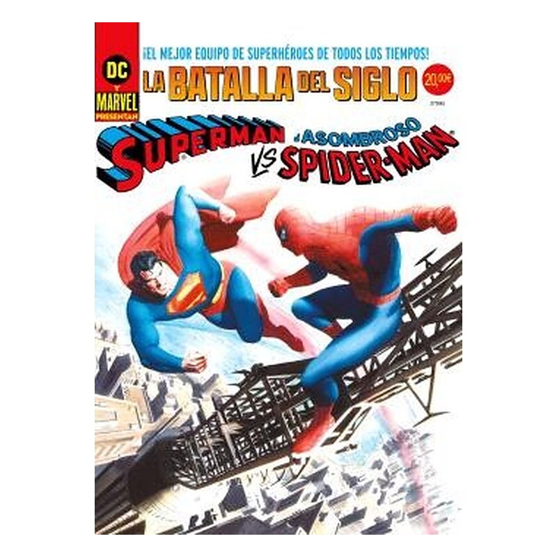 SUPERMAN VS. EL ASOMBROSO SPIDERMAN. PORTADA ALEX ROSS DC-MARVEL TREASURY EDITION.