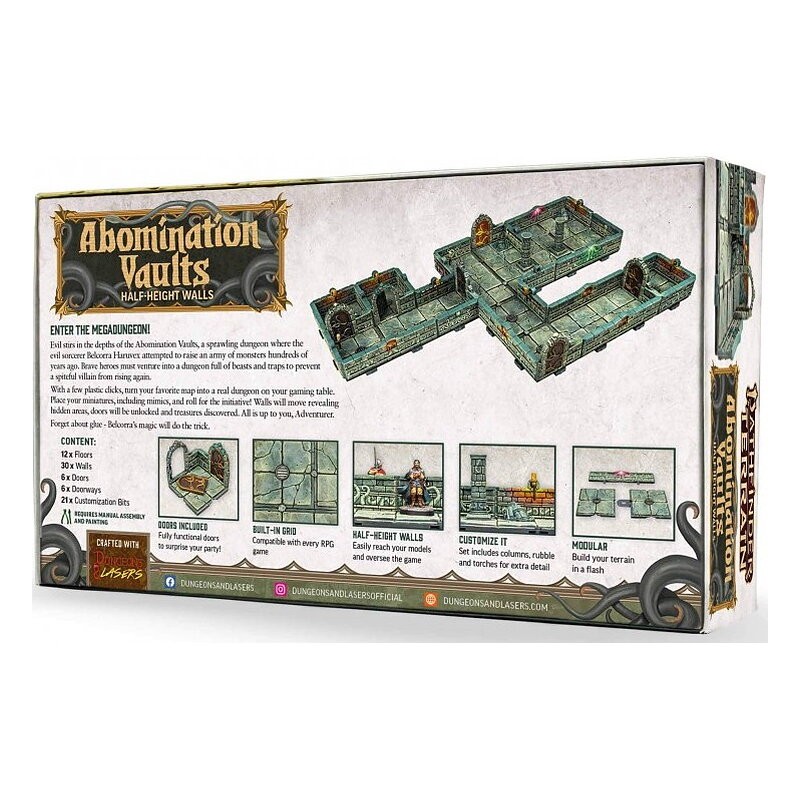 Abomination Vaults Half-Height walls - Dungeons & Lasers