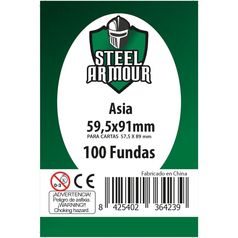 100 Fundas tamaño Asia (59,5x91mm)