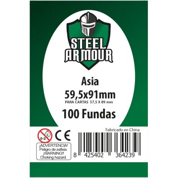 100 Fundas tamaño Asia (59,5x91mm)