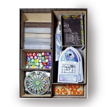 Inserto compatible con SAGRADA (Base+Exp. 5-6 Jugadores+Exp. Passion+Exp. Life+Exp. Glory)